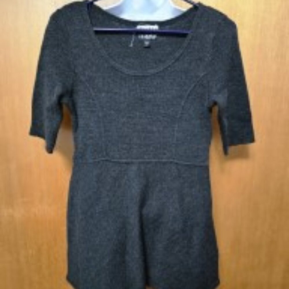 Relais Knitwear A Pea in the Pod- Sweater Tunic Dark Gray Sz. Small